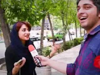 گزارشگره میره به دختره میگه راست میگن دخترای ایرانی زشتن؟