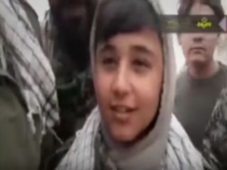 حضور کودک ۱۳ ساله مازندرانی در میان «مدافعان حرم» + ویدیو