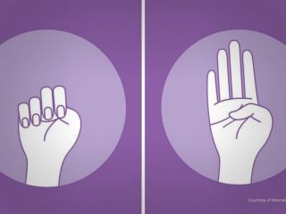 علامت دست مخصوص برای گزارش خشونت خانگی به طور مخفیانه