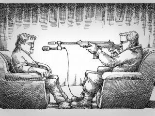 کاریکاتور «اعترافات اجباری» - کاری از مانا نیستانی