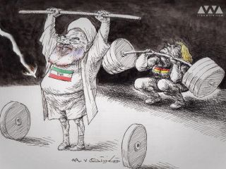 کاریکاتوری از توکا نیستانی / روحانی: عملکرد اقتصادی ما بهتر از آلمان بوده!