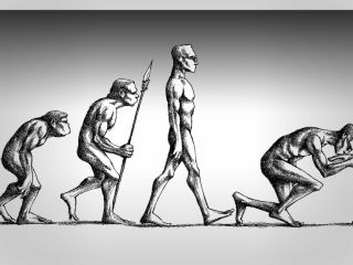 کاریکاتور «تکامل» - کاری از مانا نیستانی