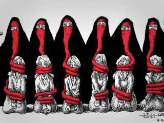 کاریکاتور «حجاب اجباری برتر» - کاری از مانا نیستانی