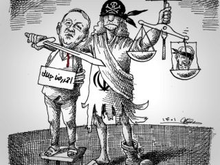 کاریکاتور«عدالت گروگانگیر » - کاری از مانا نیستانی
