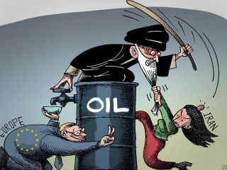 کاریکاتور قابل تامل مانا نیستانی از نحوه برخورد اتحادیه اروپا با ایران و معترضین