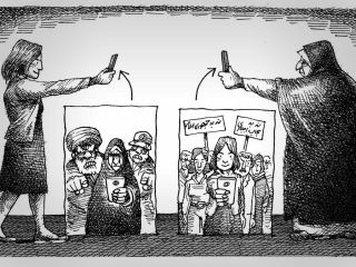 کاریکاتور « مقابله به مثل آمران به معروف» - کاری از مانا نیستانی