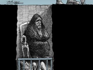 کاریکاتور « همسر رئیسی» - کاری از مانا نیستانی