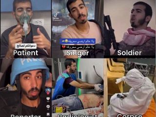 عکس روز: یک عضو حماس در چندین نقش، از سرباز و خبرنگار تا  بیمار و جنازه