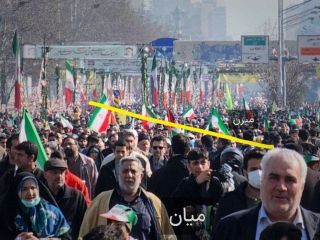 فتوشاپ ناشیانه ارزشی ها برای شلوغ جلوه دادن تظاهرات ۲۲ بهمن