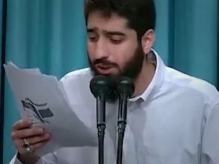 نماینده بسیج دانشجویی به خامنه‌ای: عاجزانه می خواهیم اجازه دهید تا عازم نبرد با اسرائیل شویم