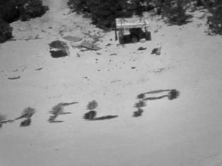 سه مرد گمشده با نوشتن کلمه «کمک» روی زمین نجات یافتند