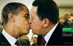 انتقاد شدید کاخ سفید از عکس بوسه اوباما و چاوز