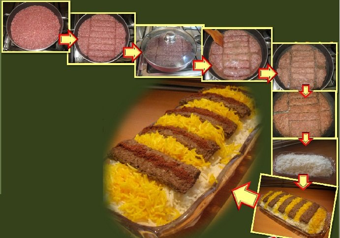 کباب ماهیتابه کباب ماهیتابه