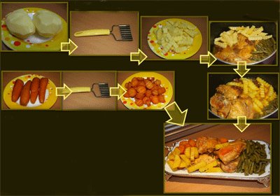 خوراک مرغ و لوبیا سبز خوراک مرغ و لوبیا سبز