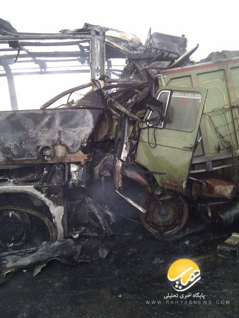 حادثه مرگبار در جاده اهواز ـ اصفهان : مسافران اتوبوس زنده زنده سوختند
