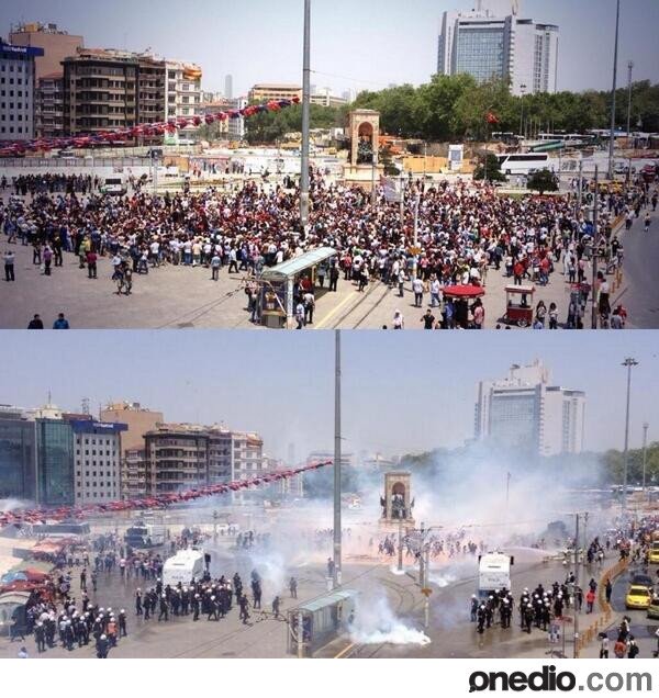 حمله خشونت‌آمیز پلیس استانبول به تظاهرکنندگان 2